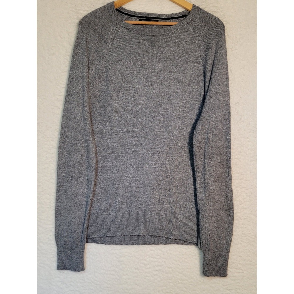 Banana Republic Viscose Blend Sweater Large Light Gray Men's 0936